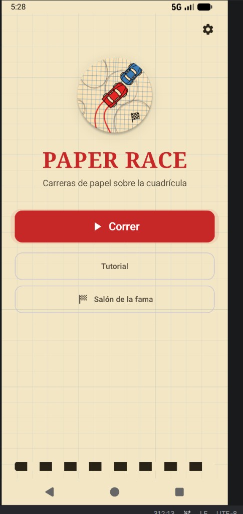 Paper Race home screen